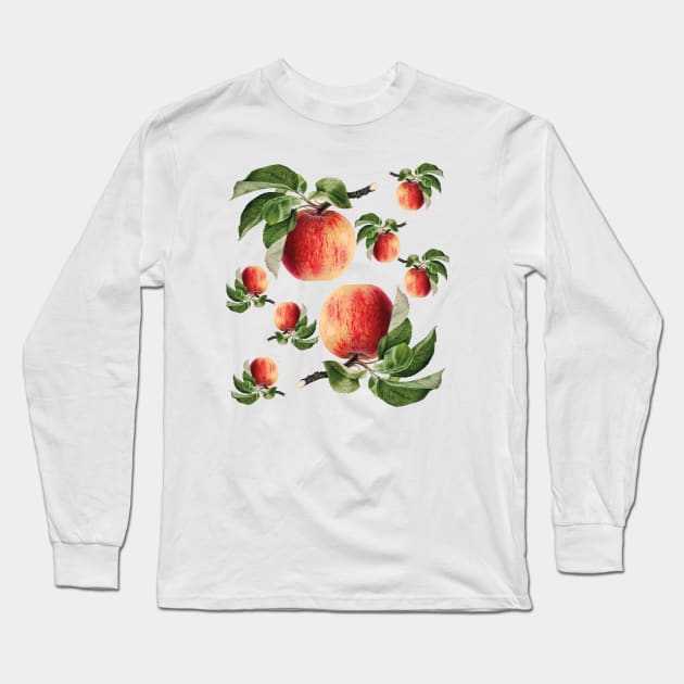 Fruit Apple Long Sleeve T-Shirt by OlesiaArt